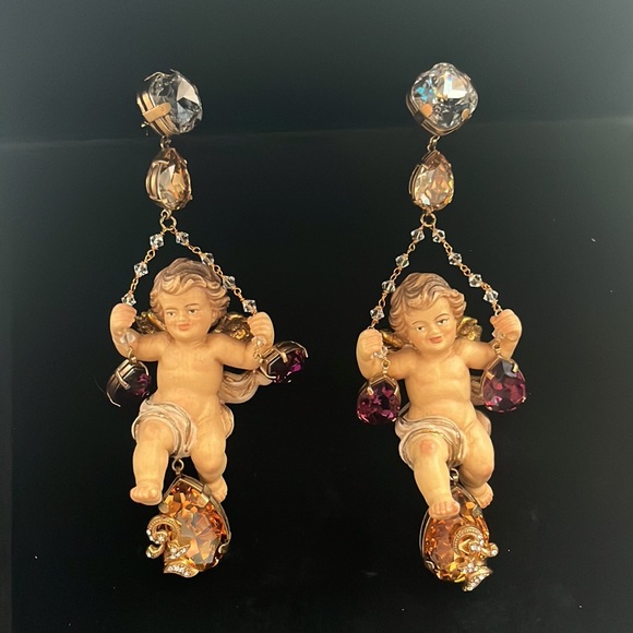 Dolce & Gabbana Swarovski Little Cherubs Earrings - Picture 2 of 3